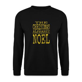 christmas tree dino bike moon funny gym gift idea - Unisex Pullover - Schwarz - Vorne - Alina (178cm) & Michal (187cm)
