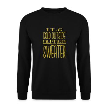 Animal Bodybuilding Comic Beach Holiday Jokes - Unisex Sweatshirt - black - Front - Alina (178cm) & Michal (187cm)