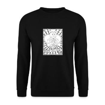 Retro Best Dad Ever Vintage Bear In Regal Costume - Unisex Sweatshirt - black - Front - Alina (178cm) & Michal (187cm)