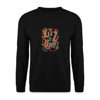 Kizz it Up, Kizomba Design, Pop Style, fürTänzer - Unisex Pullover - Schwarz - Vorne - Alina (178cm) & Michal (187cm)