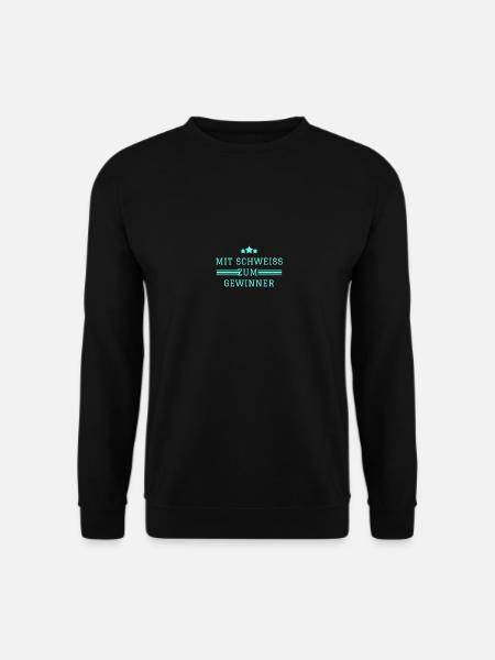 Mit Schweiß zum gewinner - Unisex Pullover - Schwarz