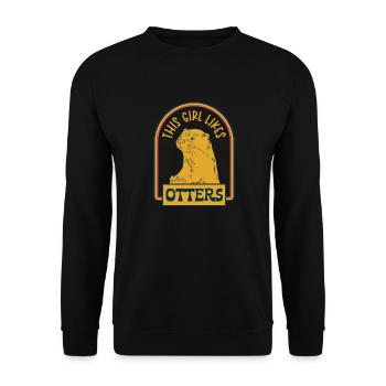 Ironisches Sprichwort von Hobby-Tennisspielerin, - Unisex Pullover - Schwarz - Vorne - Alina (178cm) & Michal (187cm)