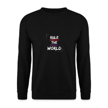 Rule the world - Unisex Sweatshirt - black - Front - Alina (178cm) & Michal (187cm)