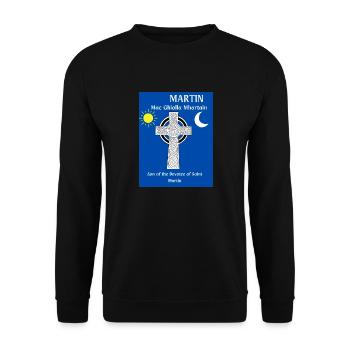 MARTIN SURNAME - Unisex Sweatshirt - black - Front - Alina (178cm) & Michal (187cm)