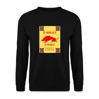O MALLEY NACHNAME - Unisex Pullover - Schwarz - Vorne - Alina (178cm) & Michal (187cm)