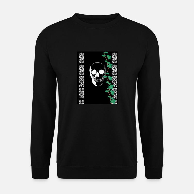 White Skull - Unisex Sweatshirt - black