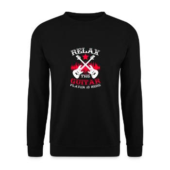 Détendez-vous Le guitariste est là, Guitaristes - Sweat-shirt Unisexe - noir - Devant - Alina (178cm) & Michal (187cm)