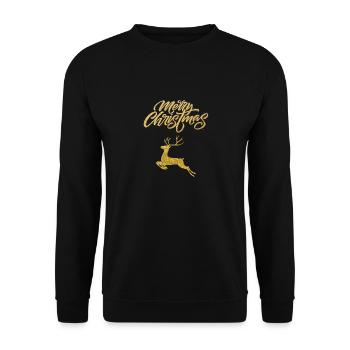 T-shirt de Noël pour de belles fêtes en famille. - Sweat-shirt Unisexe - noir - Devant - Alina (178cm) & Michal (187cm)