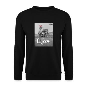 Queen - Unisex Pullover - Schwarz - Vorne - Alina (178cm) & Michal (187cm)