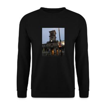 Connelly Station, Dublin, Irland. - Unisex Pullover - Schwarz - Vorne - Alina (178cm) & Michal (187cm)