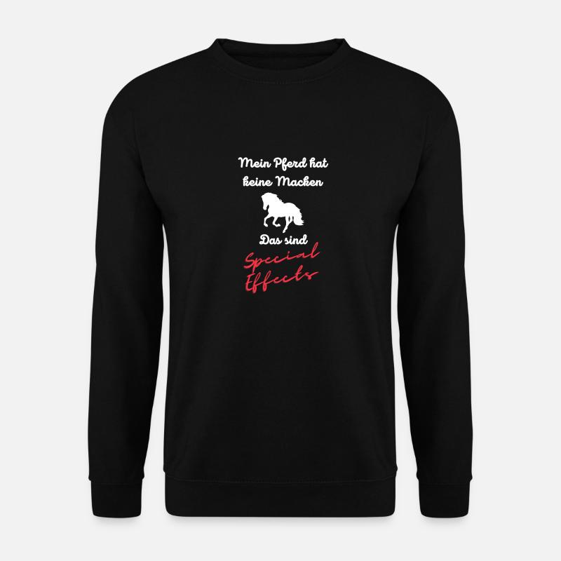 Mein Pferd hat keine Macke - Unisex Pullover - Schwarz