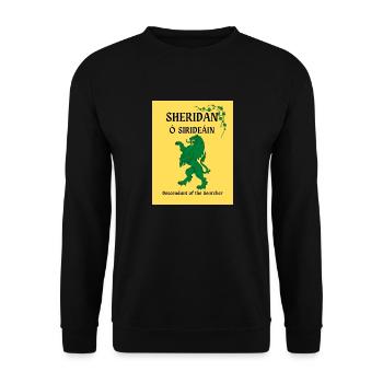 Nom de famille Sheridan - Sweat-shirt Unisexe - noir - Devant - Alina (178cm) & Michal (187cm)