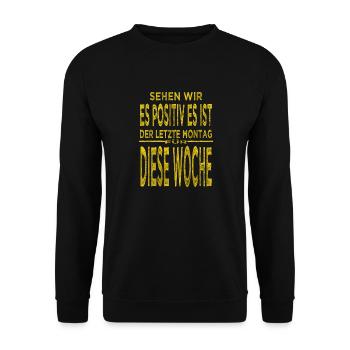 ärgern statement handwerker 3d models lieben - Unisex Pullover - Schwarz - Vorne - Alina (178cm) & Michal (187cm)