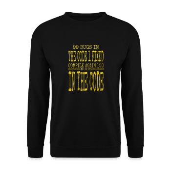 Idée cadeau blague génial c sharp programmation heureux - Sweat-shirt Unisexe - noir - Devant - Alina (178cm) & Michal (187cm)
