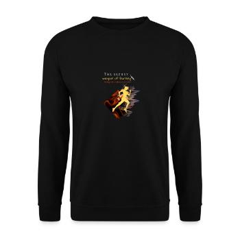 gymnase - Sweat-shirt Unisexe - noir - Devant - Alina (178cm) & Michal (187cm)