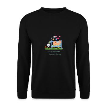 I love mamma - Unisex Sweatshirt - black - Front - Alina (178cm) & Michal (187cm)