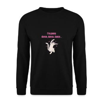 Carnival - Dance dance dance funny dancing cat - Unisex Sweatshirt - black - Front - Alina (178cm) & Michal (187cm)