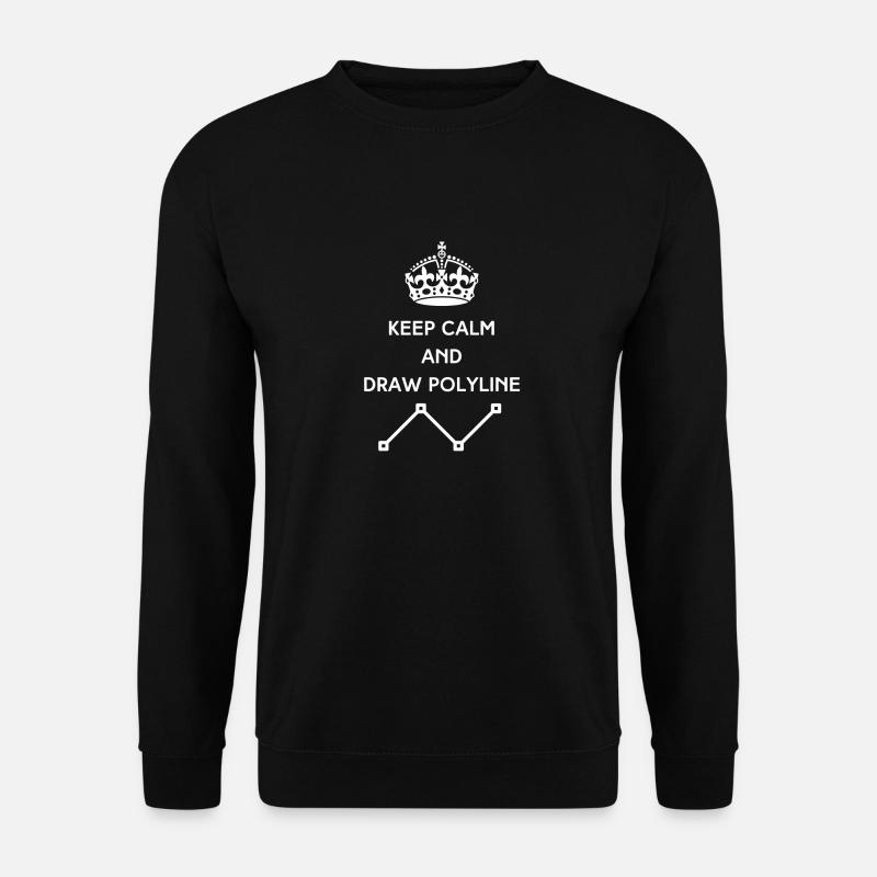 Draw Polyline - Unisex Sweatshirt - black