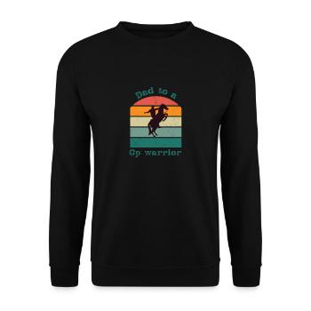 Dad to a Cp warrior - Unisex Sweatshirt - black - Front - Alina (178cm) & Michal (187cm)
