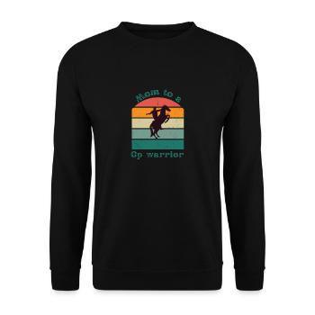 Mom to a cp-warrior - Unisex Sweatshirt - black - Front - Alina (178cm) & Michal (187cm)