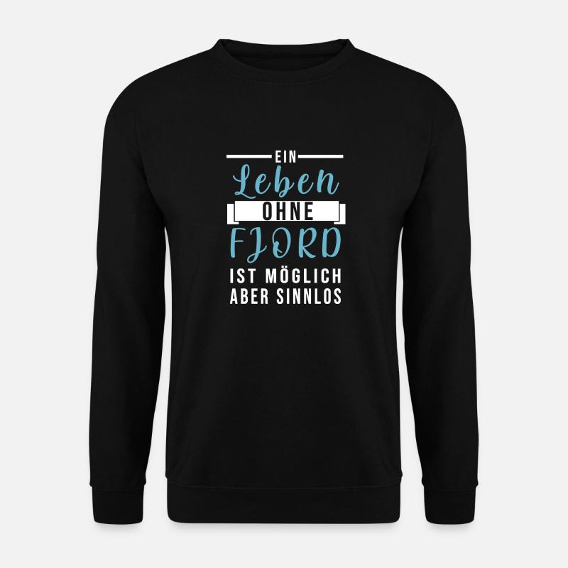 Leben ohne Fjord möglich - Unisex Pullover - Schwarz