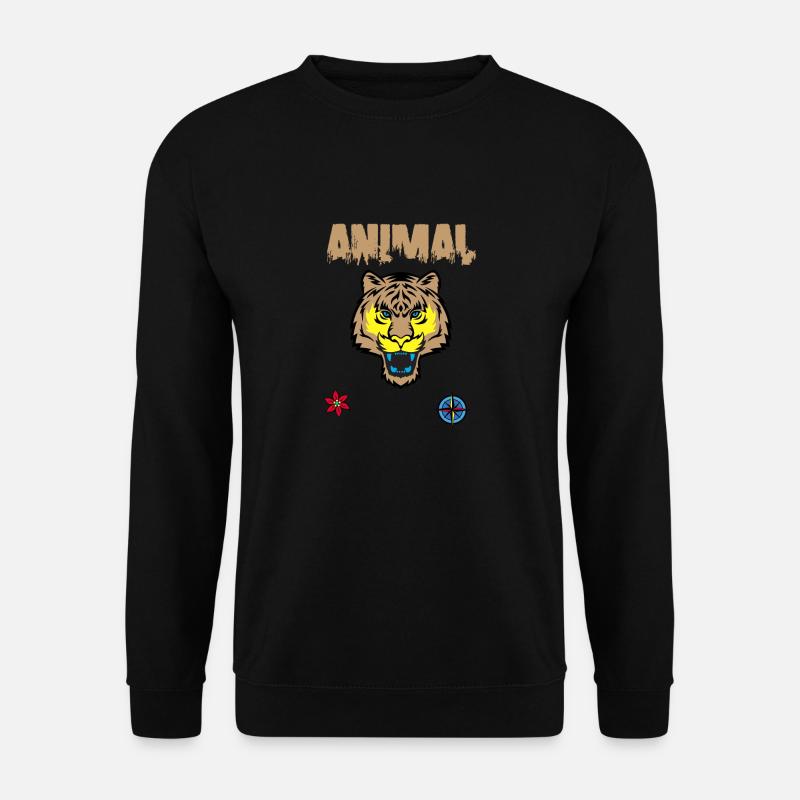 tiger face drawing - Unisex Sweatshirt - black