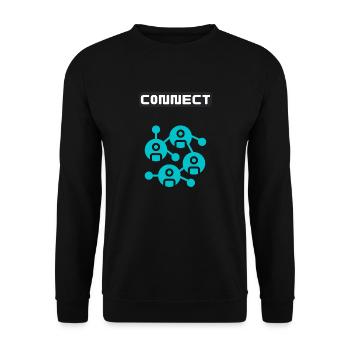 Internet Connect together - Unisex Pullover - Schwarz - Vorne - Alina (178cm) & Michal (187cm)