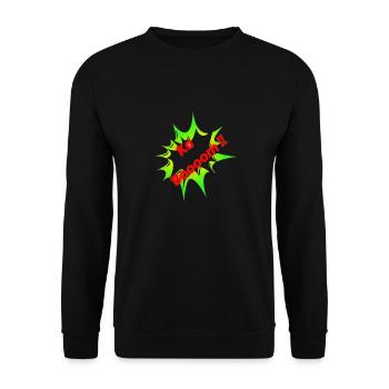 ka Boooom transformed - Unisex Pullover - Schwarz - Vorne - Alina (178cm) & Michal (187cm)