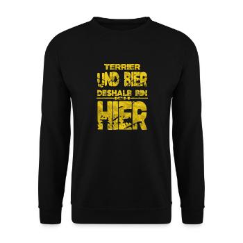 geburtstagsgeschenk schäferhund beruf vergolder - Unisex Pullover - Schwarz - Vorne - Alina (178cm) & Michal (187cm)
