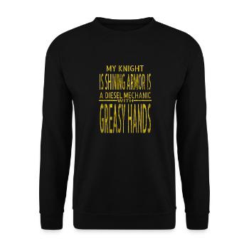 Baseballclothing are you a mechanic present humor - Unisex Sweatshirt - black - Front - Alina (178cm) & Michal (187cm)