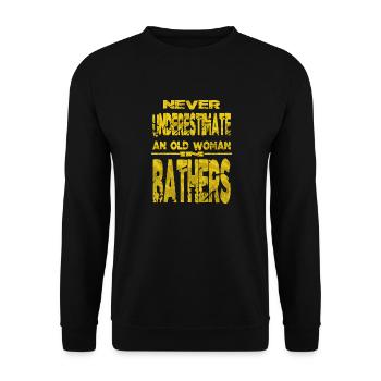 funny sayings funny grandma athlete awareness - Unisex Sweatshirt - black - Front - Alina (178cm) & Michal (187cm)