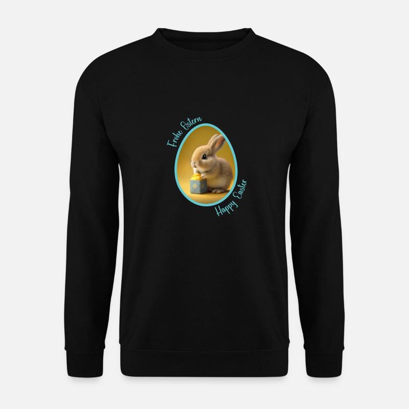 Frohe Ostern | Osterhäschen | Osterhase - Unisex Pullover - Schwarz