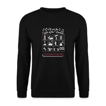 Hitze des Augenblicks T-Shirt - Unisex Pullover - Schwarz - Vorne - Alina (178cm) & Michal (187cm)