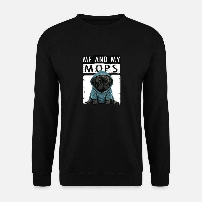 Süsser Mops - Unisex Pullover - Schwarz