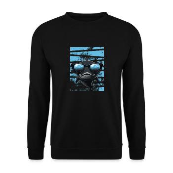 Cool Shark - Unisex Pullover - Schwarz - Vorne - Alina (178cm) & Michal (187cm)