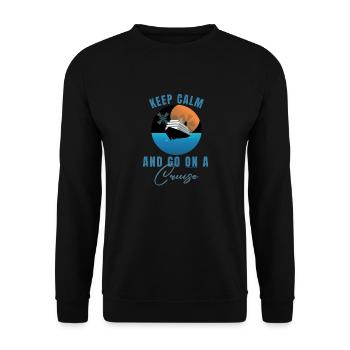Restez calme et partez en croisière - Sweat-shirt Unisexe - noir - Devant - Alina (178cm) & Michal (187cm)