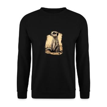 Suricates dans la nature - Sweat-shirt Unisexe - noir - Devant - Alina (178cm) & Michal (187cm)