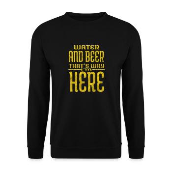 Bière T Shirt Bière pour Homme Natation de Vélo Aquatique - Sweat-shirt Unisexe - noir - Devant - Alina (178cm) & Michal (187cm)