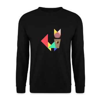 Katmetric Coffee lover - Unisex Sweatshirt - black - Front - Alina (178cm) & Michal (187cm)