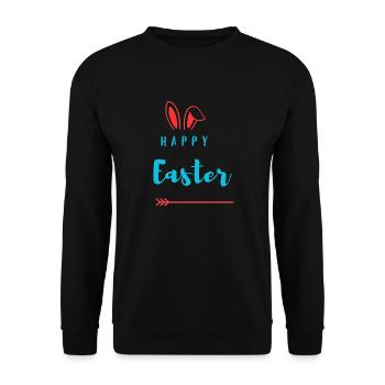 Happy Easter Bunny Easter Egg Hunt Squad Easter Wo - Sweat-shirt Unisexe - noir - Devant - Alina (178cm) & Michal (187cm)
