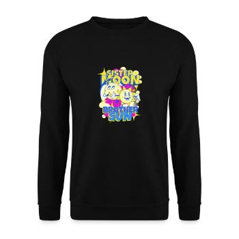 Sister Moon Brother Sun - Unisex Sweatshirt - black - Front - Alina (178cm) & Michal (187cm)