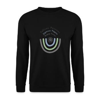 Frohe Ostern Happy Easter - Unisex Pullover - Schwarz - Vorne - Alina (178cm) & Michal (187cm)