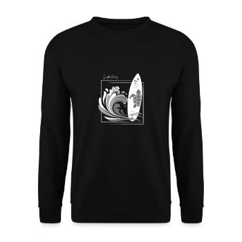 Surfer Heart - Unisex Sweatshirt - black - Front - Alina (178cm) & Michal (187cm)