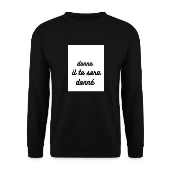 Attitude positif - Sweat-shirt Unisexe - noir - Devant - Alina (178cm) & Michal (187cm)