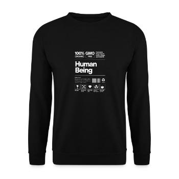 Human Being - Unisex Pullover - Schwarz - Vorne - Alina (178cm) & Michal (187cm)