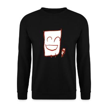 Happy fellas (white) - Unisex Sweatshirt - black - Front - Alina (178cm) & Michal (187cm)