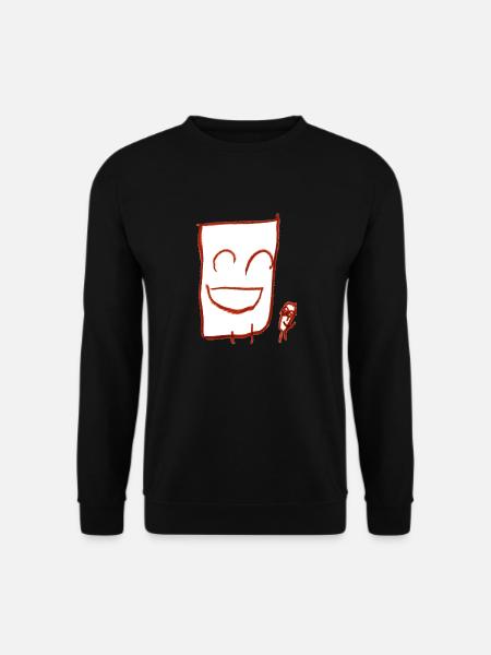 Glückliche Kerle (weiß) - Unisex Pullover - Schwarz