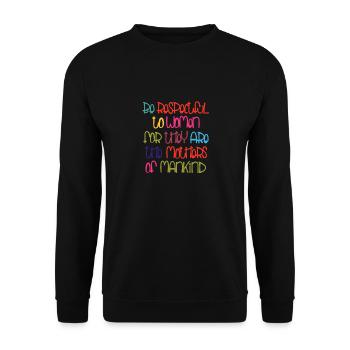 Be Respectful - Unisex Sweatshirt - black - Front - Alina (178cm) & Michal (187cm)