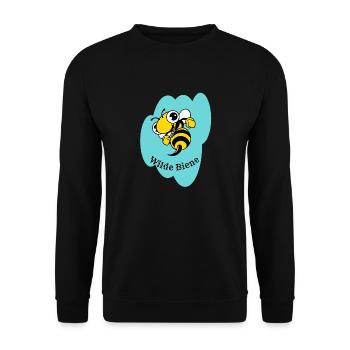 Wilde Biene - Unisex Pullover - Schwarz - Vorne - Alina (178cm) & Michal (187cm)