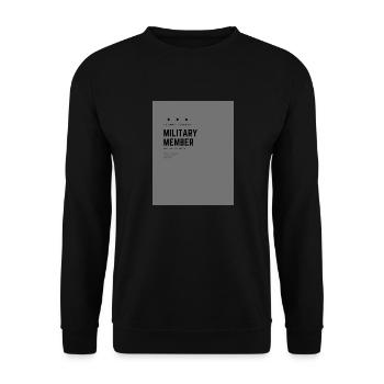 Military Member Design - Unisex Pullover - Schwarz - Vorne - Alina (178cm) & Michal (187cm)